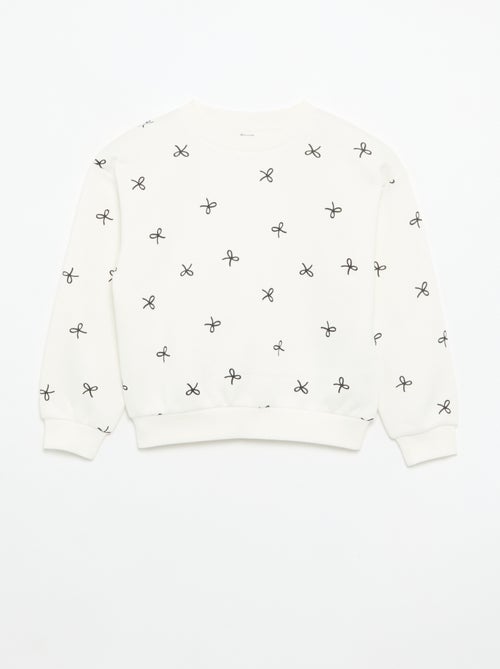Pack de 2 sweats: 1 liso e 1 estampado all over - Kiabi
