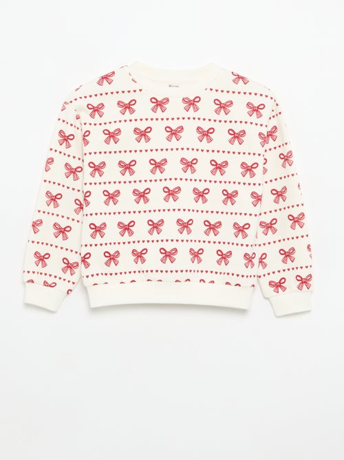 Pack de 2 sweats: 1 liso e 1 estampado all over - Kiabi