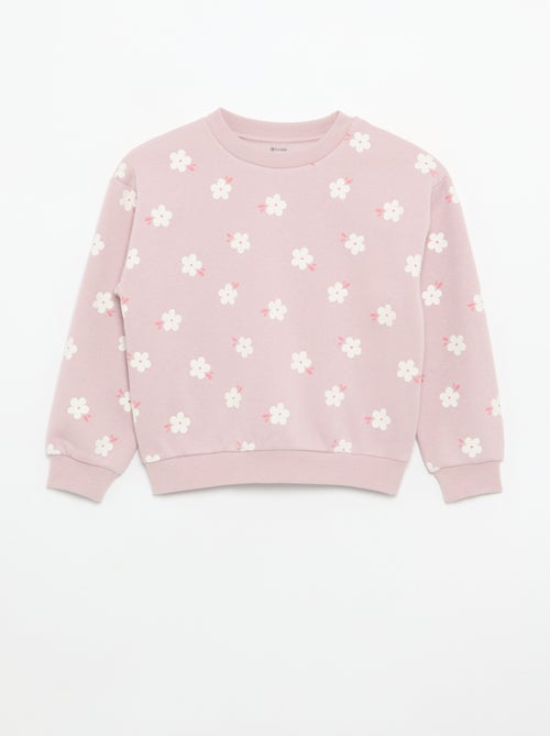 Pack de 2 sweats: 1 liso e 1 estampado all over - Kiabi