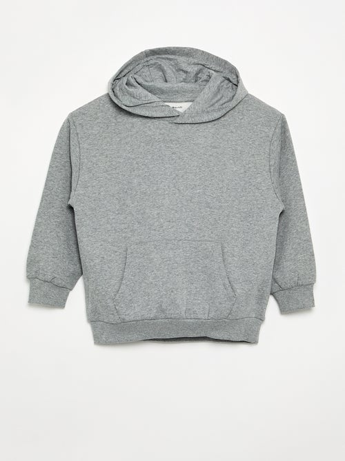 Pack de 2 sweats lisos com capuz - Kiabi