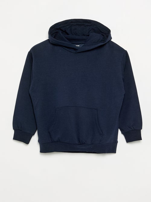 Pack de 2 sweats lisos com capuz - Kiabi