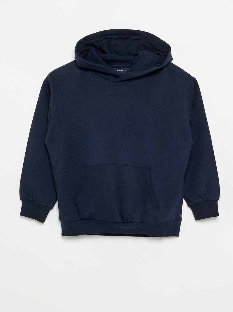 Pack de 2 sweats lisos com capuz Cinza - Kiabi