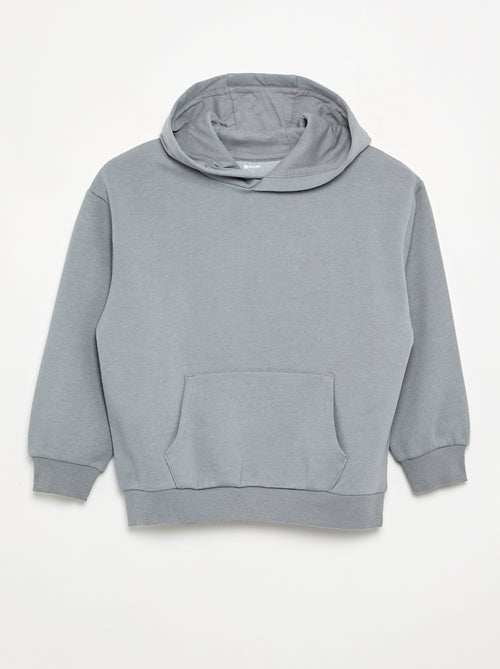 Pack de 2 sweats lisos com capuz - Kiabi