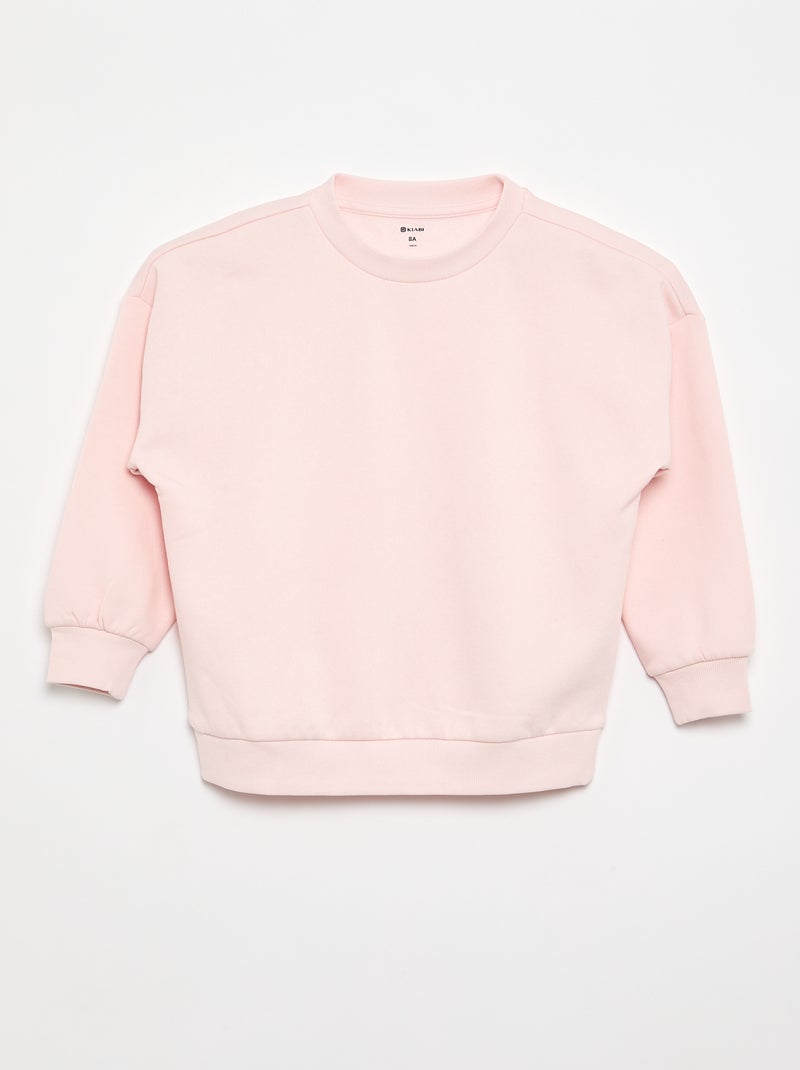 Pack de 2 sweats lisos Rosa - Kiabi