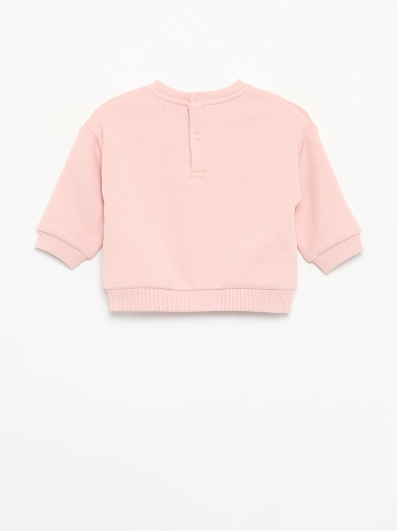 Pack de 2 sweats lisos Rosa - Kiabi