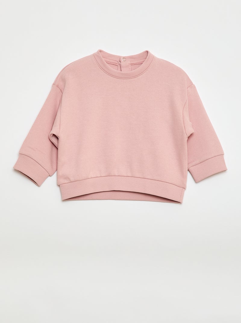 Pack de 2 sweatshirts em french terry Rosa - Kiabi