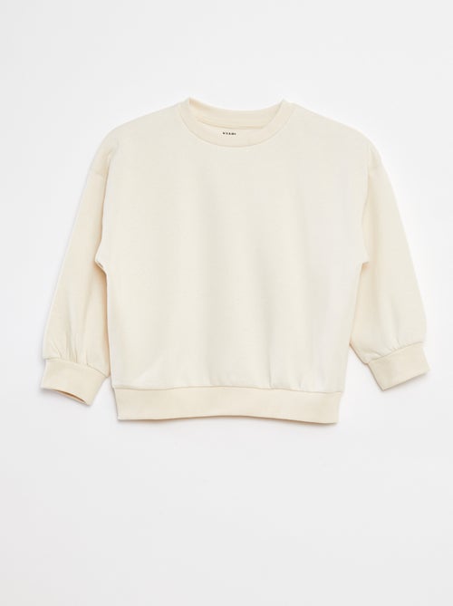 Pack de 2 sweatshirts lisos em moletom - Kiabi