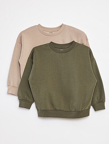 Pack de 2 sweatshirts lisos em moletom