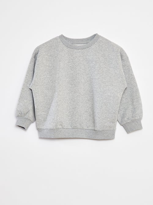 Pack de 2 sweatshirts lisos em moletom - Kiabi