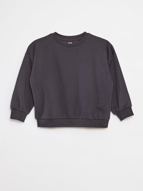 Pack de 2 sweatshirts lisos em moletom - Kiabi