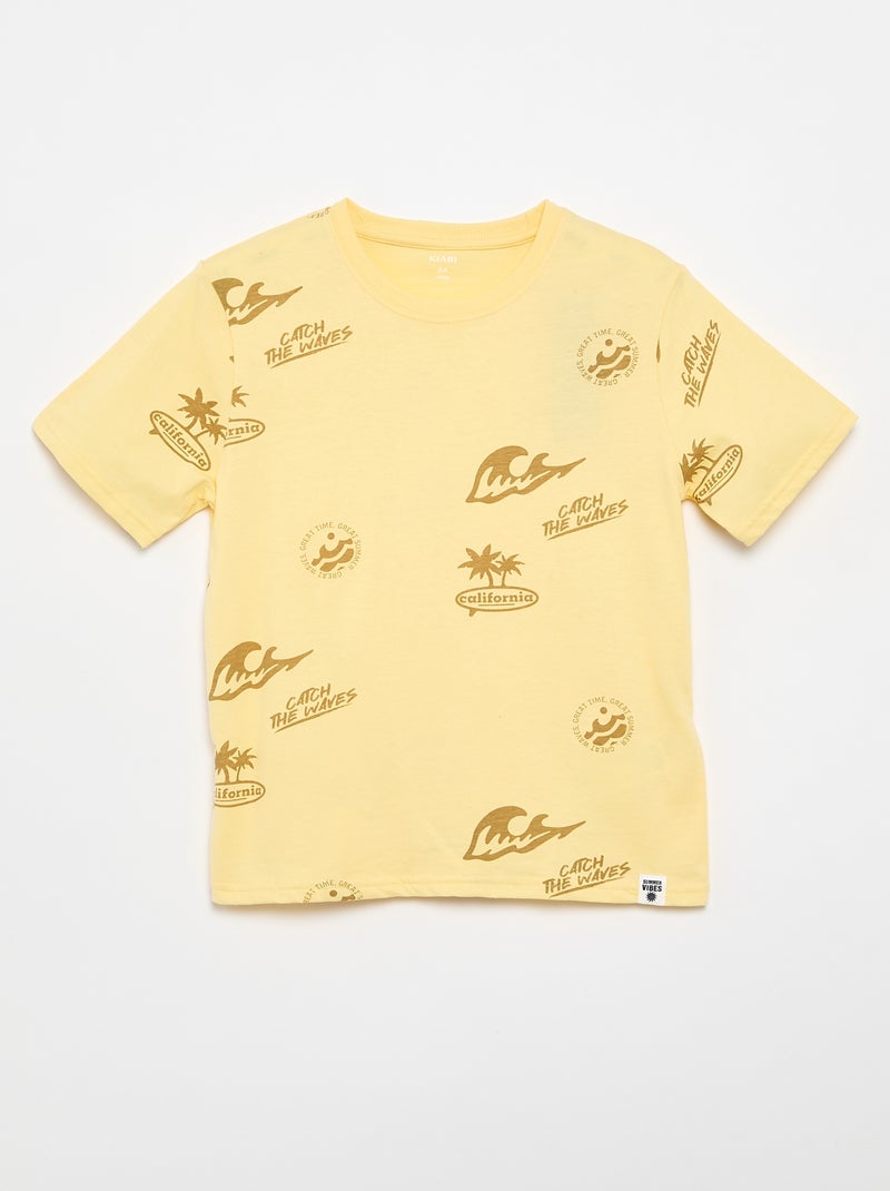 Pack de 2 t-shirts Amarelo - Kiabi