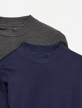 Pack de 2 t-shirts de gola alta