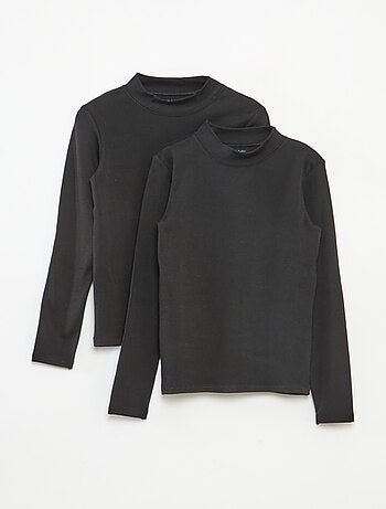 Pack de 2 t-shirts de gola alta