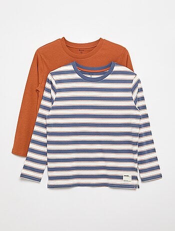 Pack de 2 T-shirts de manga comprida