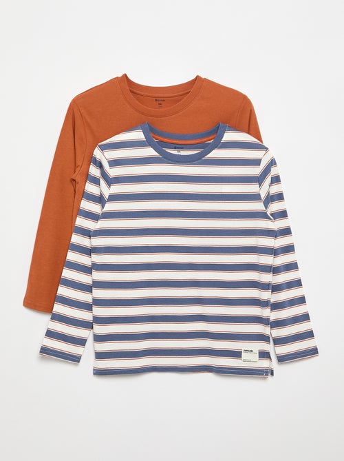 Pack de 2 T-shirts de manga comprida - Kiabi