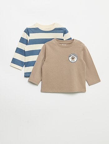 Pack de 2 T-shirts de manga comprida