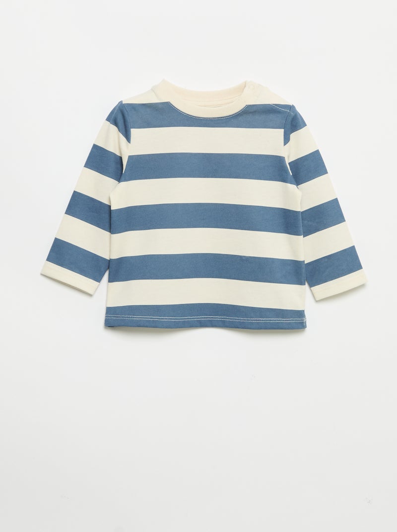 Pack de 2 T-shirts de manga comprida Azul - Kiabi
