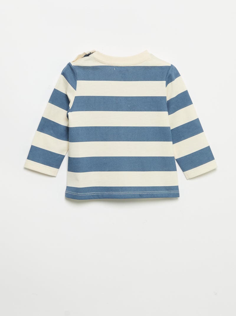 Pack de 2 T-shirts de manga comprida Azul - Kiabi