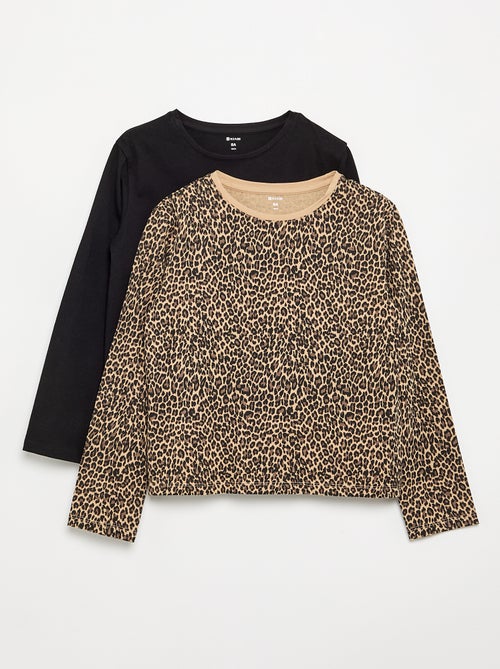 Pack de 2 T-shirts de manga comprida - Kiabi