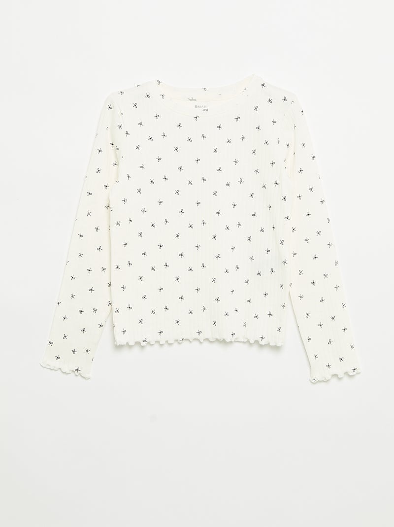 Pack de 2 T-shirts de manga comprida Branco - Kiabi