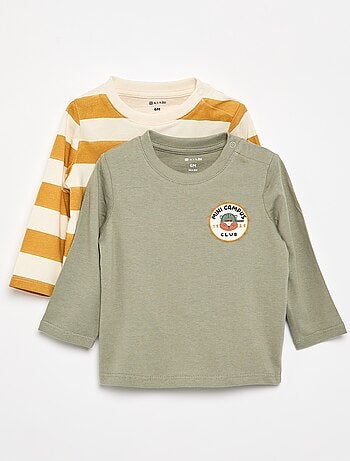 Pack de 2 T-shirts de manga comprida