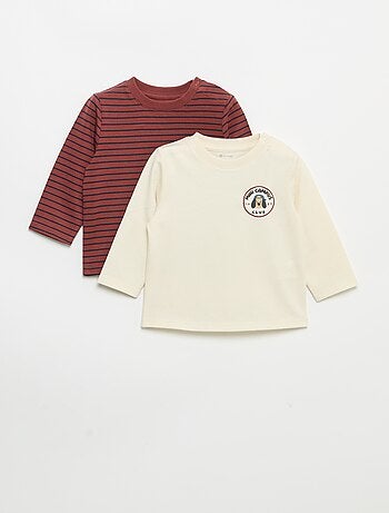 Pack de 2 T-shirts de manga comprida