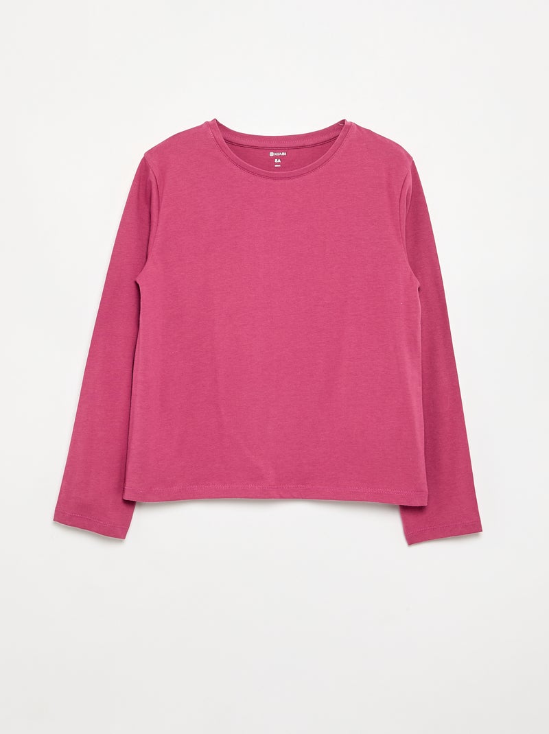 Pack de 2 T-shirts de manga comprida Rosa - Kiabi