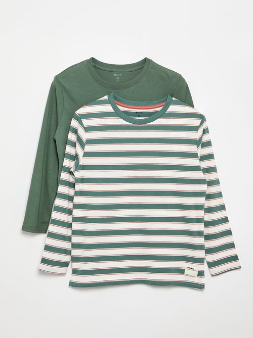 Pack de 2 T-shirts de manga comprida - Kiabi