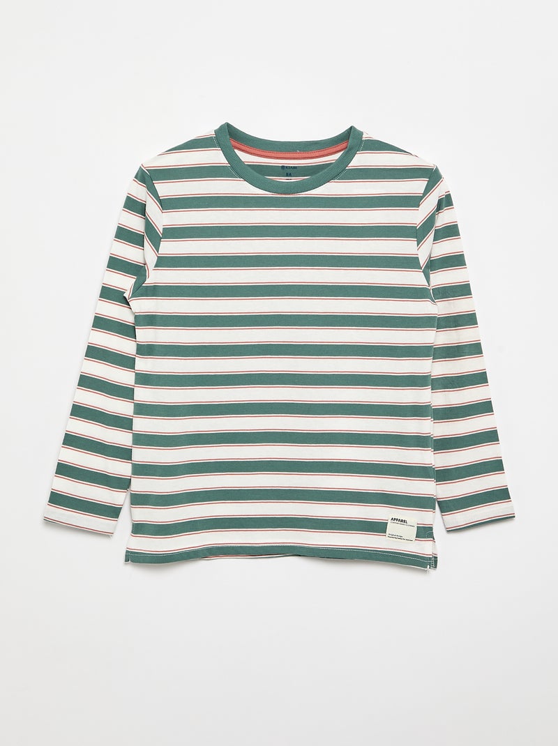Pack de 2 T-shirts de manga comprida Verde - Kiabi