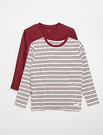 Pack de 2 T-shirts de manga comprida