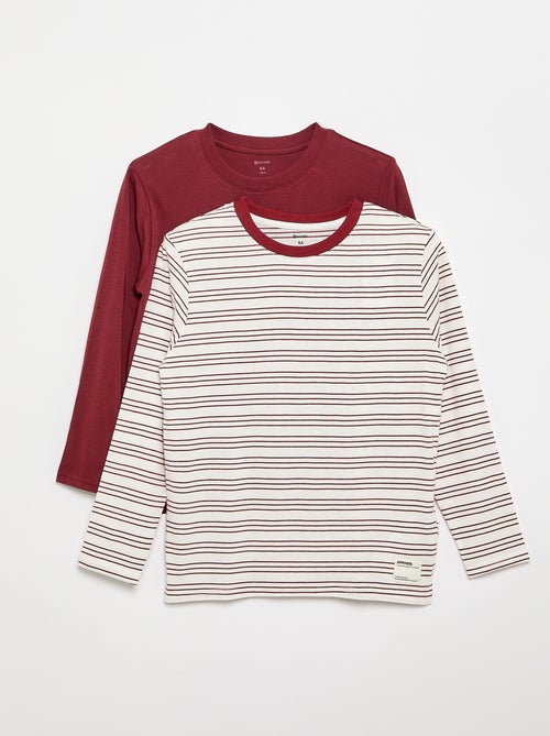 Pack de 2 T-shirts de manga comprida - Kiabi