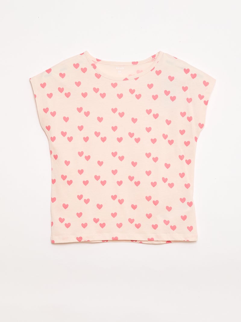 Pack de 2 t-shirts de manga curta - 2 peças Rosa - Kiabi