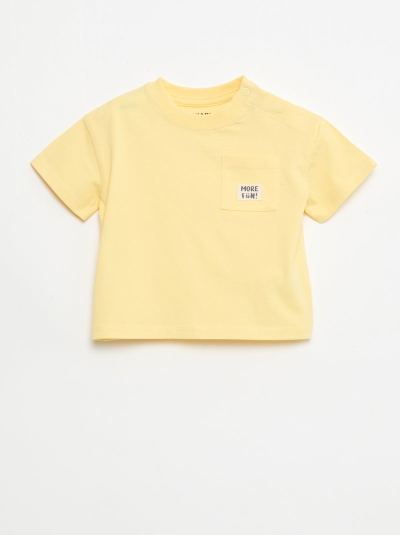 Pack de 2 T-shirts de manga curta Amarelo - Kiabi