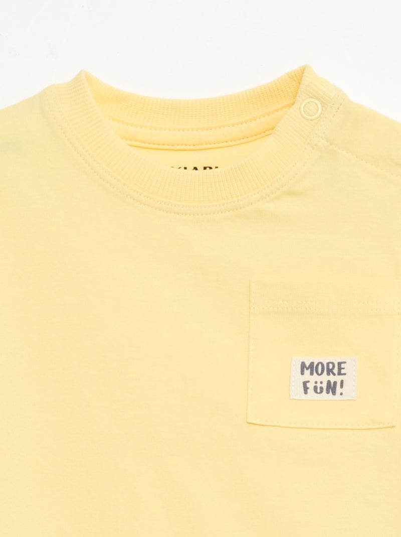 Pack de 2 T-shirts de manga curta Amarelo - Kiabi