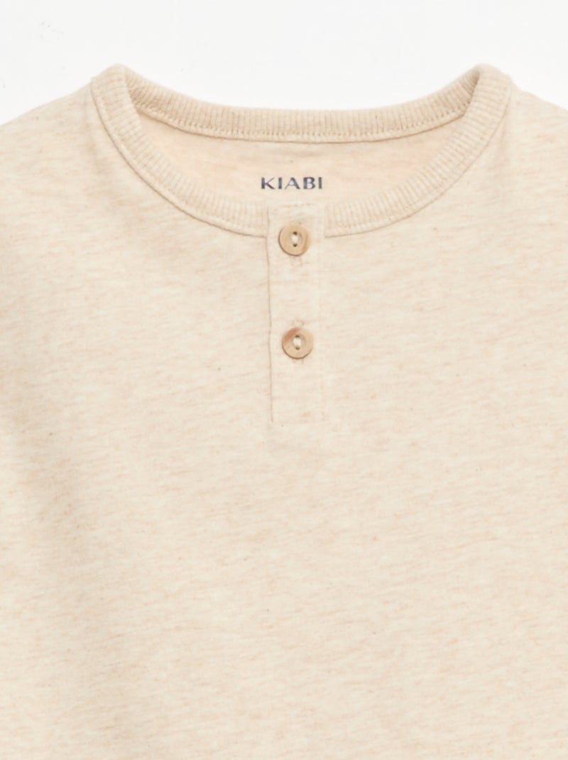 Pack de 2 T-shirts de manga curta Bege - Kiabi