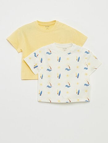 Lote de 2 t-shirts de manga curta e gola redonda
