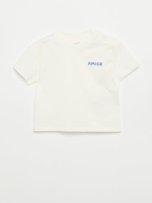 Pack de 2 T-shirts de manga curta em jersey de algodão - Kiabi