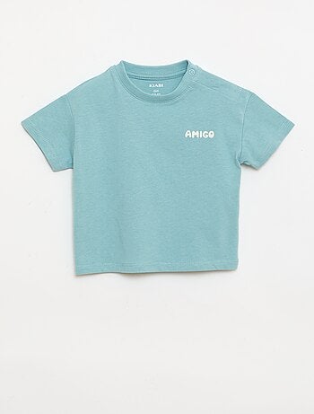 Pack de 2 T-shirts de manga curta em jersey de algodão