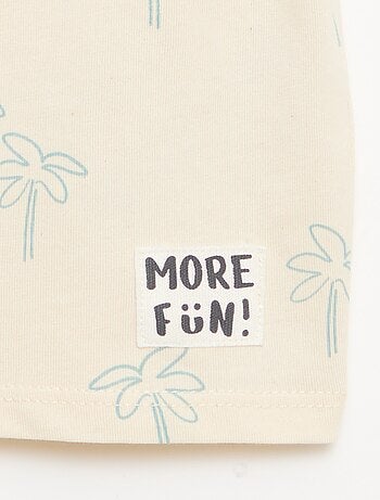 Pack de 2 T-shirts de manga curta em jersey de algodão