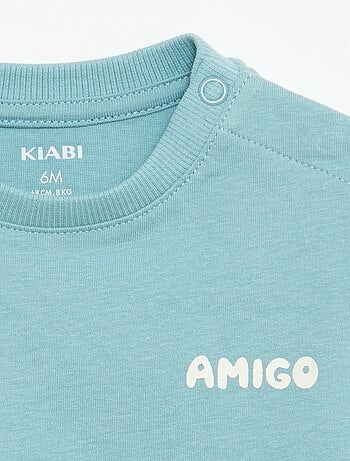 Pack de 2 T-shirts de manga curta em jersey de algodão