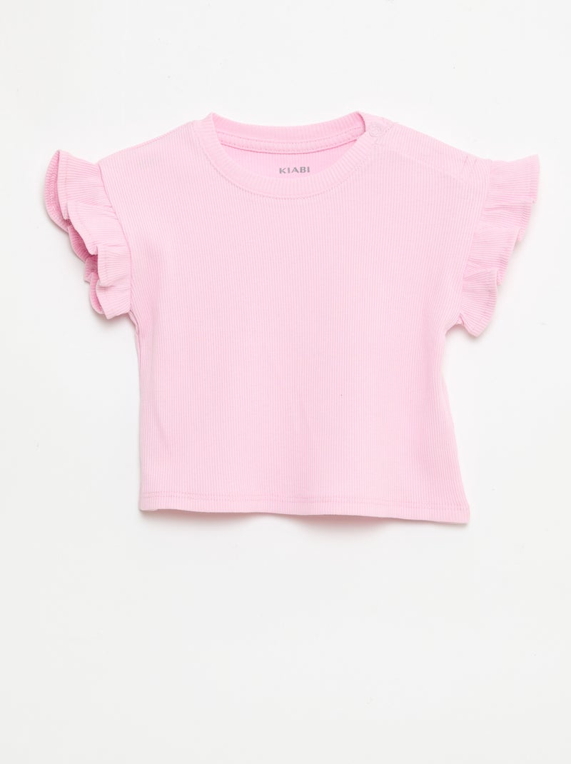 Pack de 2 t-shirts de manga curta em jersey de algodão Branco - Kiabi
