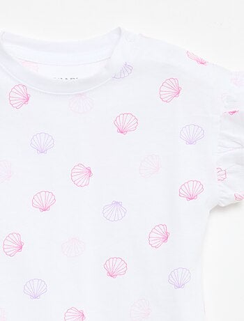 Pack de 2 t-shirts de manga curta em jersey de algodão