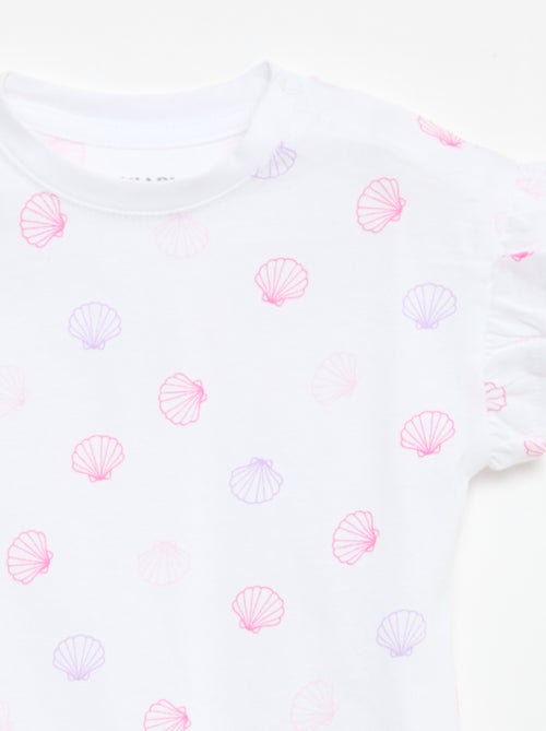 Pack de 2 t-shirts de manga curta em jersey de algodão - Kiabi