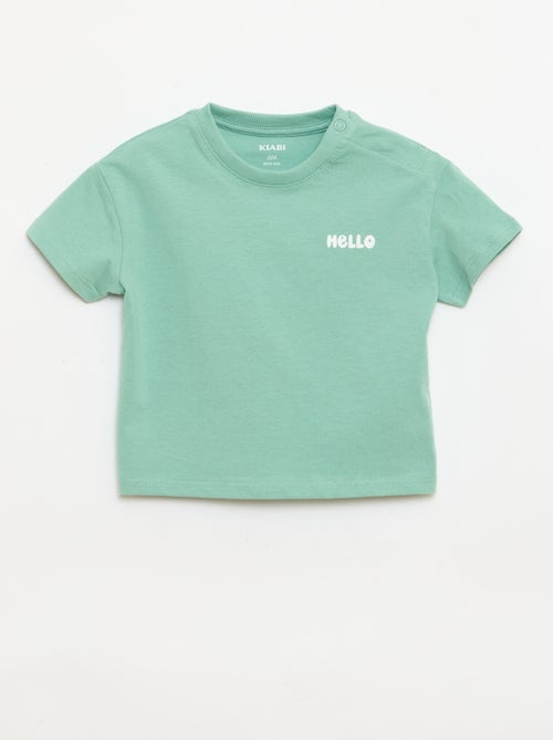 Pack de 2 T-shirts de manga curta em jersey de algodão - Kiabi