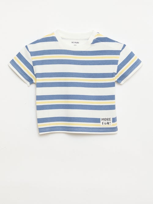 Pack de 2 T-shirts de manga curta em jersey de algodão - Kiabi