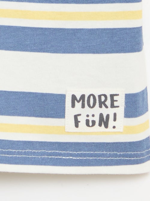 Pack de 2 T-shirts de manga curta em jersey de algodão - Kiabi