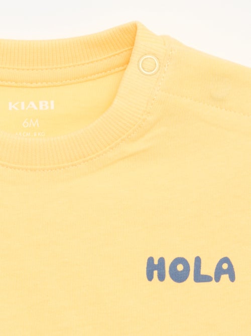 Pack de 2 T-shirts de manga curta em jersey de algodão - Kiabi