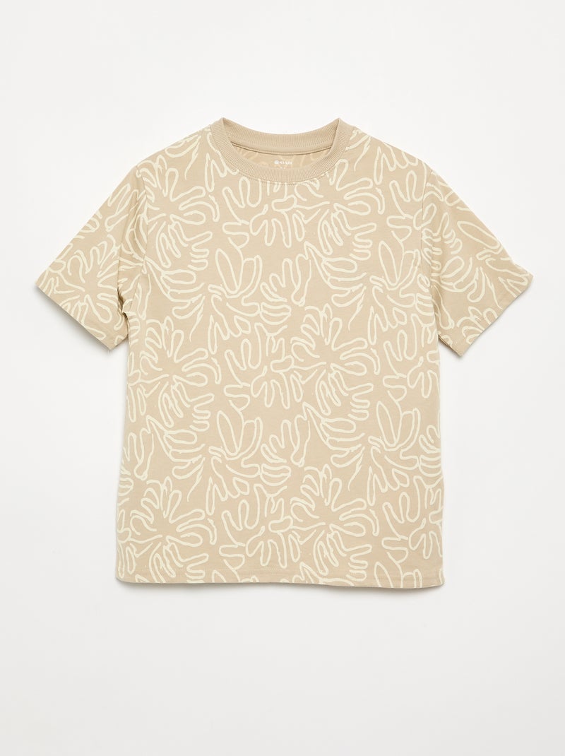 Pack de 2 T-shirts de manga curta estampados Amarelo - Kiabi