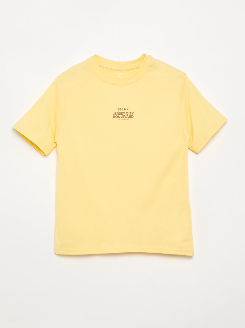 Pack de 2 T-shirts de manga curta estampados Amarelo - Kiabi