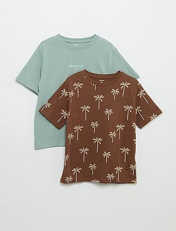 Pack de 2 T-shirts de manga curta estampados